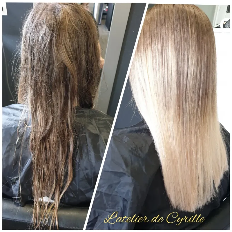 Avant et après : du brun au blond